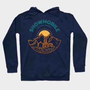 Snowmobile, snowy weather, ski weather, skiing vacation Hoodie